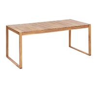 Beliani Garden Dining Table Sassari Ii 180 Cm 90 Cm Certified Acacia Wood Light Brown