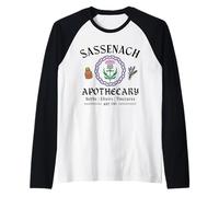 Sassenach Apothecary Scottish Thistle Est 1743 Raglan Baseball Tee