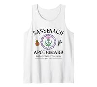 Sassenach Apothecary Scottish Thistle Est 1743 Tank Top