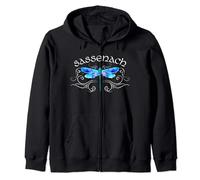 Sassenach Dragonfly Gaelic Scottish Design Zip Hoodie