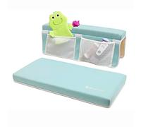 SassiLeaf Bath Kneeler and Elbow Rest - Premium - Extra Wide, Extra Thick, One-Piece Pads - for Baby and Pet Baths (Cool Mint)