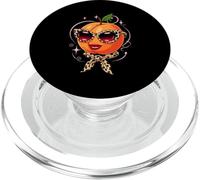 Sassy Apricot With Leopard Sunglasses & Scarf PopSockets PopGrip for MagSafe
