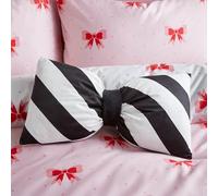 Sassy B Dotty Bows 3D Shaped Cushion Black and White
