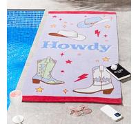 turner bianca plc Sassy B Howdy Cowgirl 76x160cm Cotton Beach Towel Lilac