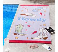 turner bianca plc Sassy B Howdy Cowgirl 76x160cm Cotton Beach Towel Lilac