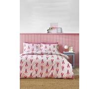 Sassy B 'Lobster Stripe' Reversible Duvet Cover Set in Pink | Size: Single Sassy B Pink Single