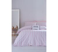 Sassy B 'Stripe Tease' Reversible Duvet Cover Set in White | Size: King Sassy B White King