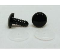 Sassy Bears 12mm Black Flat Safety Eyes (10 Pairs) for Bears Dolls Puppets Crafts