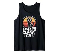 Sassy But Classy Cat Vintage Style Tank Top