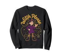 Sassy Cartoon Witch Halloween Vector Graphic Sweatshirt