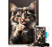 Sassy Cat Giving A Warning 1000 Piece Jigsaws for Adults Puzzle Strengthen Memory Warm Time Clean Edge (38x52cm)