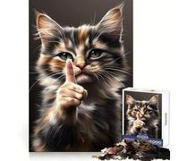 Sassy Cat Giving A Warning 1000 Pieces Jigsaw Puzzles for Teenagers Improve Memory Mental Relax Sharp Edge Creative Gift (50x75cm)