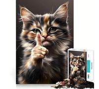 Sassy Cat Giving A Warning 1000 Pieces Jigsaw Puzzles for Teenagers Improve Memory Mental Relax Sharp Edge Creative Gift (50x75cm)