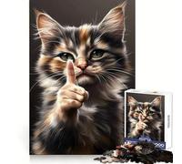 Sassy Cat Giving A Warning Jigsaw Puzzle 1000 Piece for Teenagers Brain Workout Toy Serene Time Art Assembly Seasonal Gift (38x26cm)