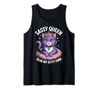 Sassy Cat Queen Bold Kitty Adult Humor Tank Top