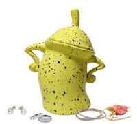 Sassy Ceramic Canister - Funny Face Desk Ornament & Kitchen Storage Jar | Airtight Lid for Coffee, Tea, Sugar | Quirky Gift, Home & Office Decor