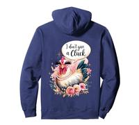 Sassy Chicken I Don't Give A Cluck Funny Glam Farm Animal Pullover Hoodie
