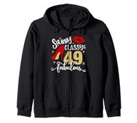 Sassy Classy 49 Fabulous 49th Birthday Party Decorations Zip Hoodie