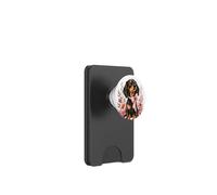 Sassy Dachshund Coquette Bow Floral Design Cute Wiener Dog PopSockets PopWallet for MagSafe