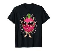 Sassy Dragon Fruit with Leopard Sunglasses & Scarf T-Shirt