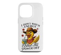 Sassy Duck Cowboy Hat I Shut The Power Off Case for iPhone 13 Pro