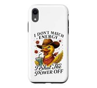 Sassy Duck Cowboy Hat I Shut The Power Off Case for iPhone XR