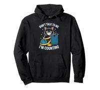 Sassy Feline Counting Stitches Yarn Crafter Pun Sayings Pullover Hoodie