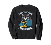 Sassy Feline Counting Stitches Yarn Crafter Pun Sayings Sweatshirt