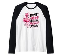 Sassy Flamingo Don't Make Me Put My Foot Down Raglan Baseball Tee