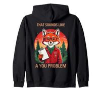 Sassy Fox Professional Boundaries Sarcastic Gift Zip Hoodie