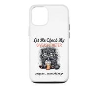 Sassy Funny Cat Adult Humor Check My Shitometer Frazzled Case for iPhone 12/12 Pro