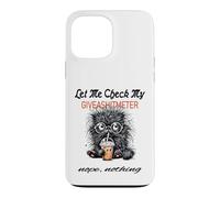 Sassy Funny Cat Adult Humor Check My Shitometer Frazzled Case for iPhone 13 Pro Max