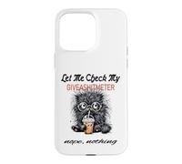 Sassy Funny Cat Adult Humor Check My Shitometer Frazzled Case for iPhone 15 Pro Max