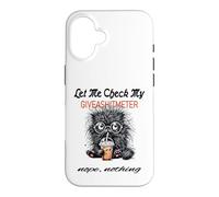 Sassy Funny Cat Adult Humor Check My Shitometer Frazzled Case for iPhone 16