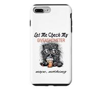 Sassy Funny Cat Adult Humor Check My Shitometer Frazzled Case for iPhone 7 Plus/8 Plus