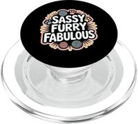 Sassy Furry Fabulous - Cute Pet Cat Lover Saying PopSockets PopGrip for MagSafe