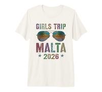 Sassy Girls Trip Malta 2026 Travel Swim Vacation Matching Premium T-Shirt