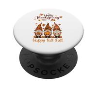 Sassy Gnome with Drink and Football for Thanksgiving Fun PopSockets Adhesive PopGrip