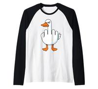 Sassy Goose Middle Finger Funny Pet Lover Raglan Baseball Tee