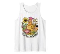 Sassy Hen Farm Chick(en) Fresh Eggs Sunflower Tank Top