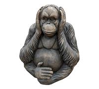 Sassy Home FC039 Large Orangutan Hear No Evil Garden Ornament, one Colour, 62 x 55 x 39cm
