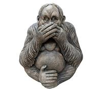 Sassy Home FC045 Large Orangutan Speak No Evil Garden Ornament, one Colour, 62 x 55 x 39cm