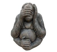 Sassy Home FC046 Large Orangutan See No Evil Garden Ornament, one Colour, 62 x 55 x 39cm