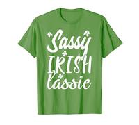 Sassy Irish Lassie Shirt St Patricks Day Irish Girls Women T-Shirt