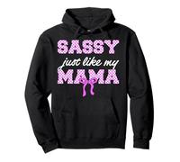 Sassy Just Like My Mama Checkered Coquette Bow Pullover Hoodie