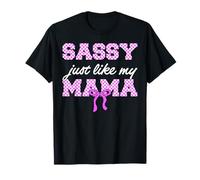 Sassy Just Like My Mama Checkered Coquette Bow T-Shirt