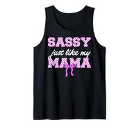 Sassy Just Like My Mama Checkered Coquette Bow Tank Top