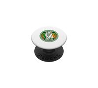 Sassy Lassie Funny St Patricks Day Irish Harp Ireland Flag PopSockets Adhesive PopGrip