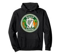Sassy Lassie Funny St Patricks Day Irish Harp Ireland Flag Pullover Hoodie