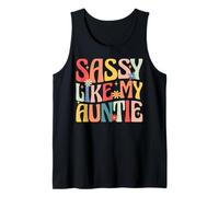 Sassy Like My Auntie Funny Retro Groovy Tank Top